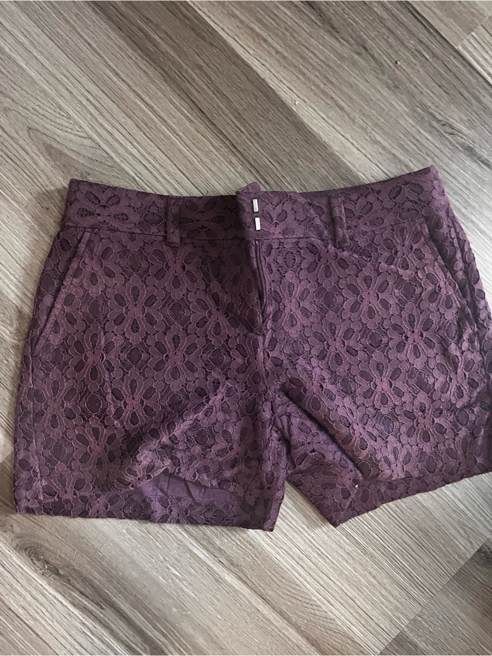 LOFT Plum Lace High-Waist Women's Shorts